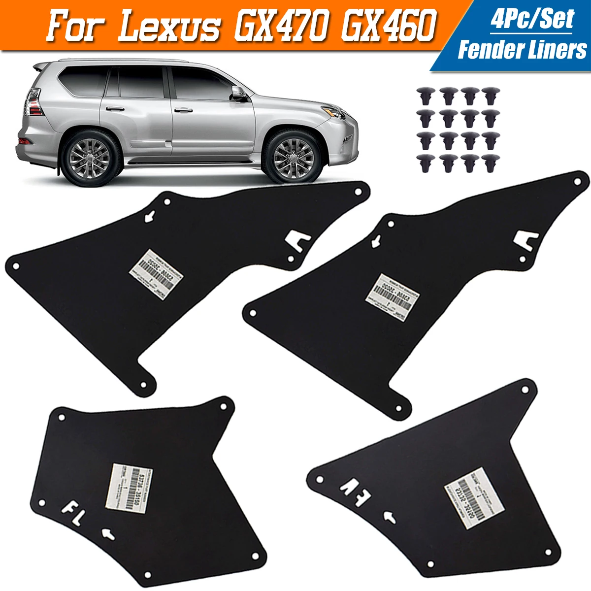 لكزس GX470 GX460 03-20 واقيات الطين واقيات الطين واقيات الطين واقيات الطين درع المئزر الختم 53735-35150 53736-35150 53886-35020